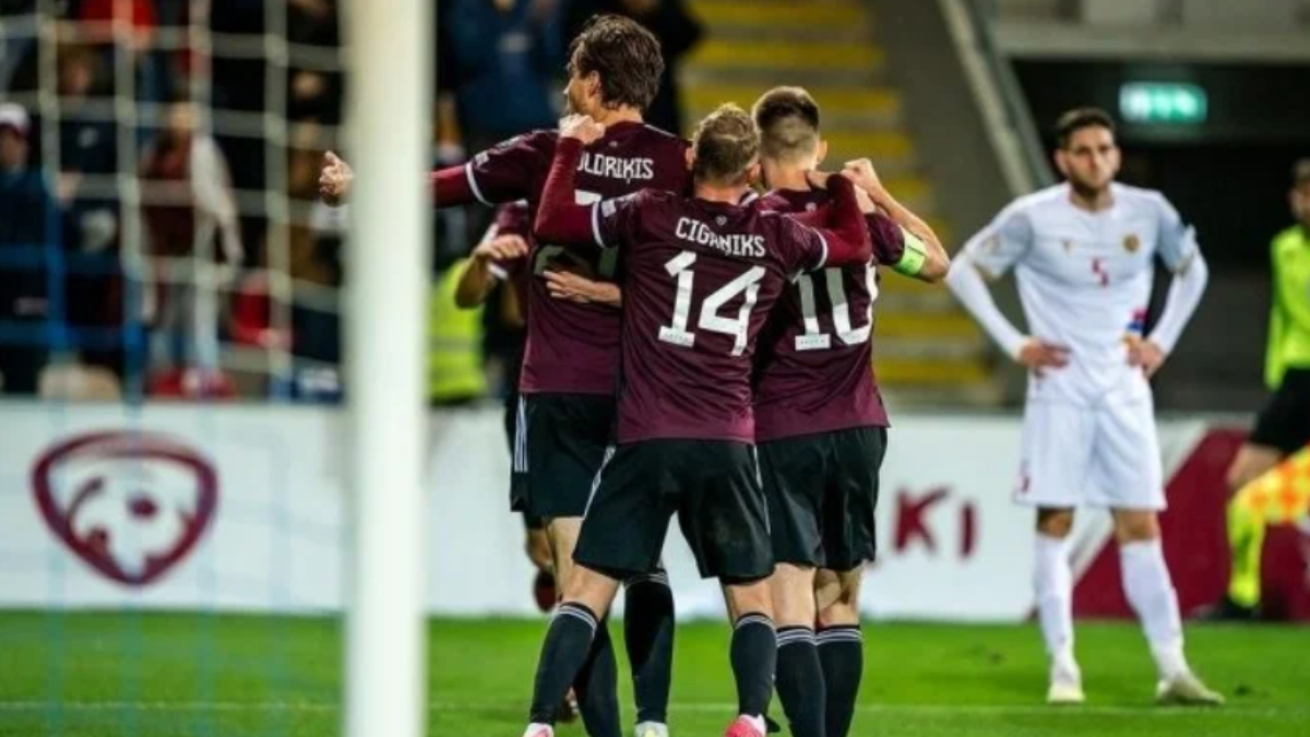 Letonya sahasında Ermenistan'ı yendi