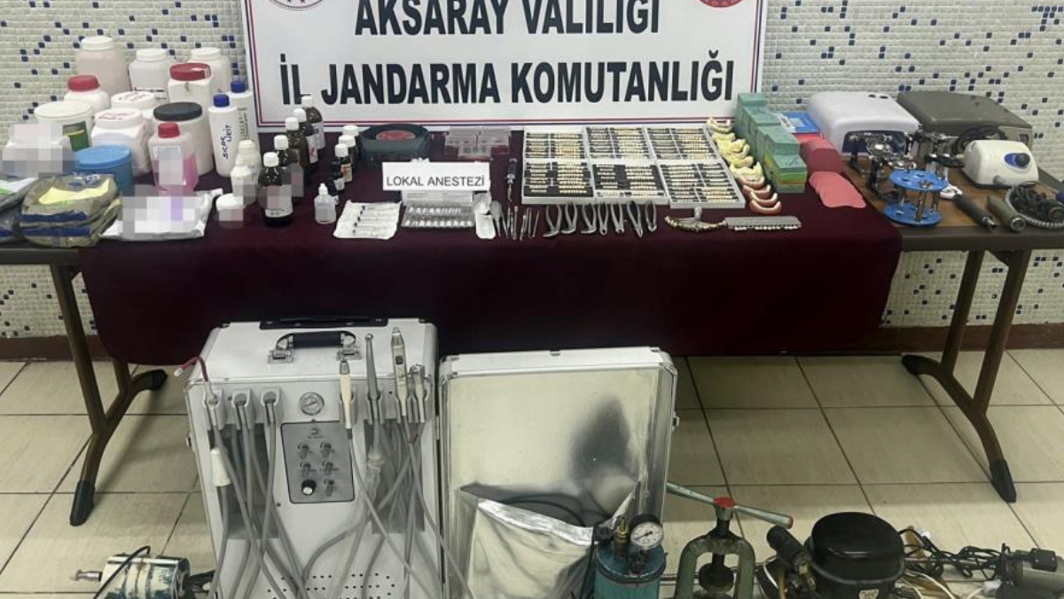 Aksaray'da evini kliniğe çeviren sahte diş doktoru yakalandı