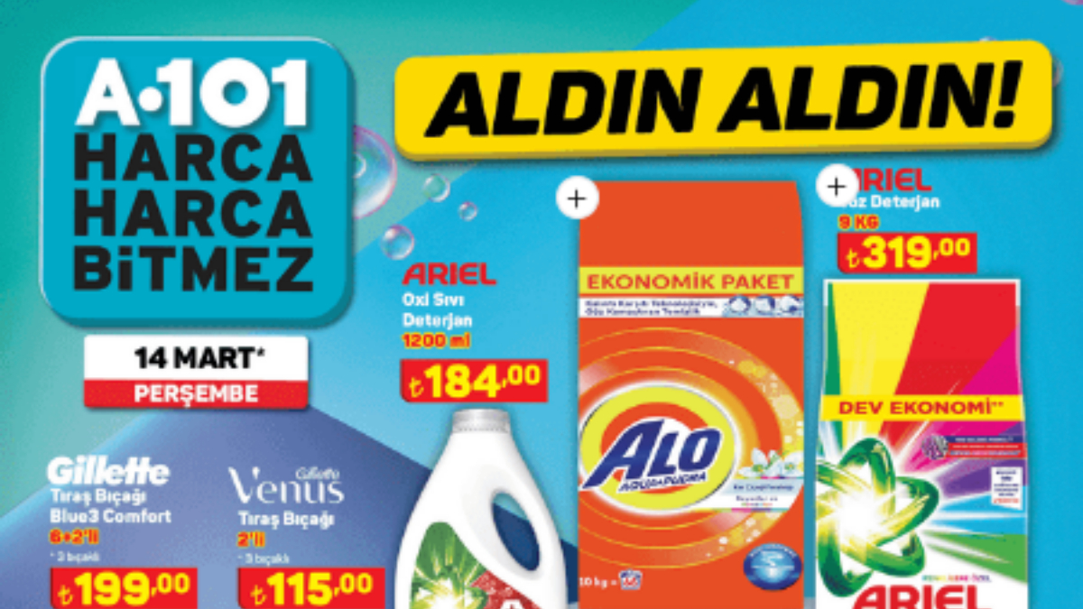 A101'den dev indirim fırtınası; Yüzey temizleme havlusu 59,00 TL, Fairy Kapsül 199,00 TL...