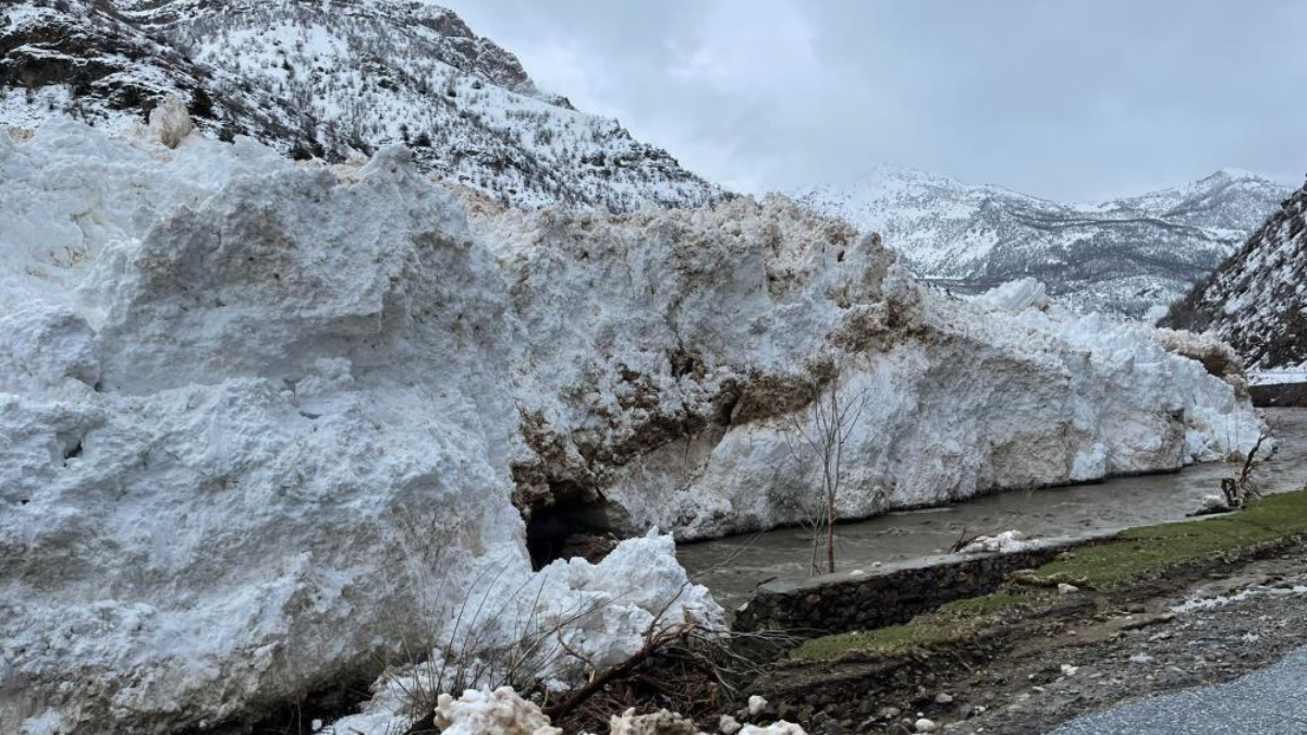 Siirt Pervari-Çatak yolu çığ nedeniyle kapandı