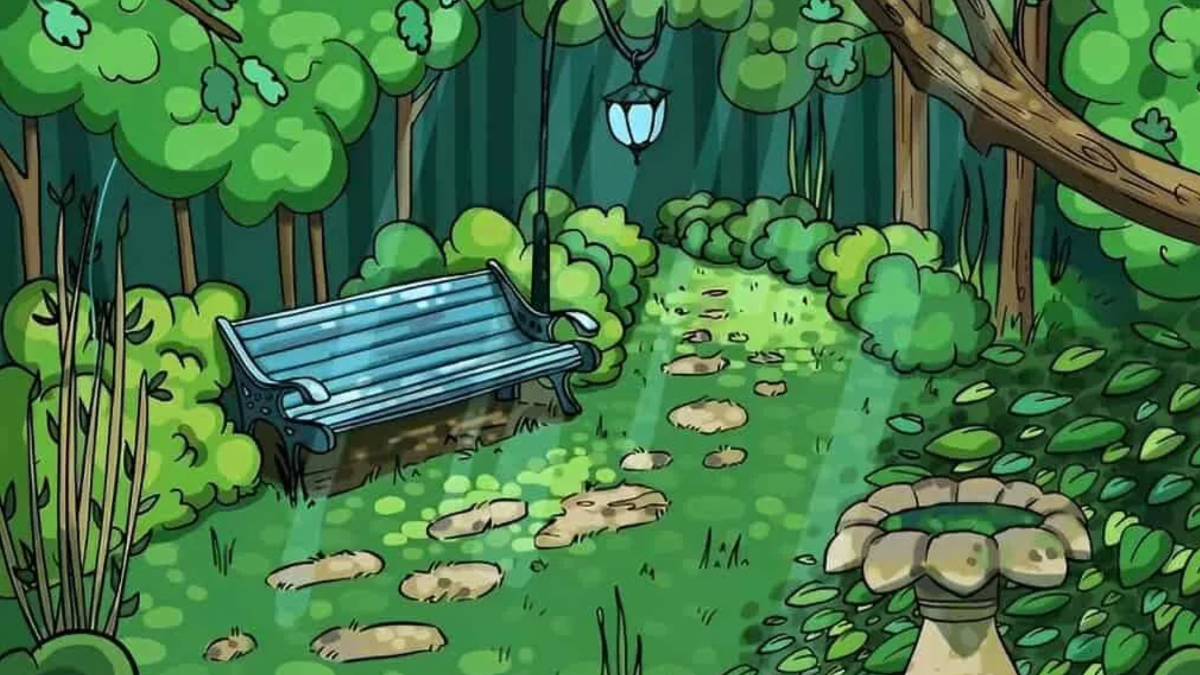 Görsel dikkat testi: Parkta gizlenen iguanayı bulma zamanı! Sadece 7 saniyen var...