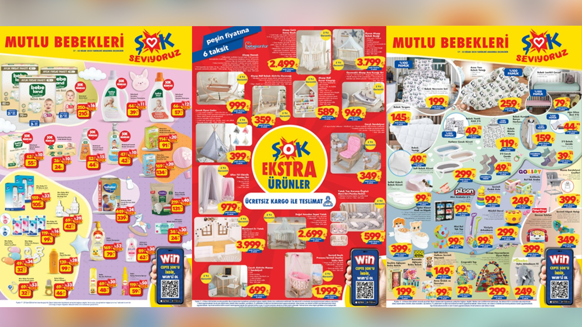 ŞOK’tan anne adaylarına müjde: Nevresim Seti 199.00 TL, Ana Kucağı 969.00 TL, Bebek Bezi 210.00 TL…