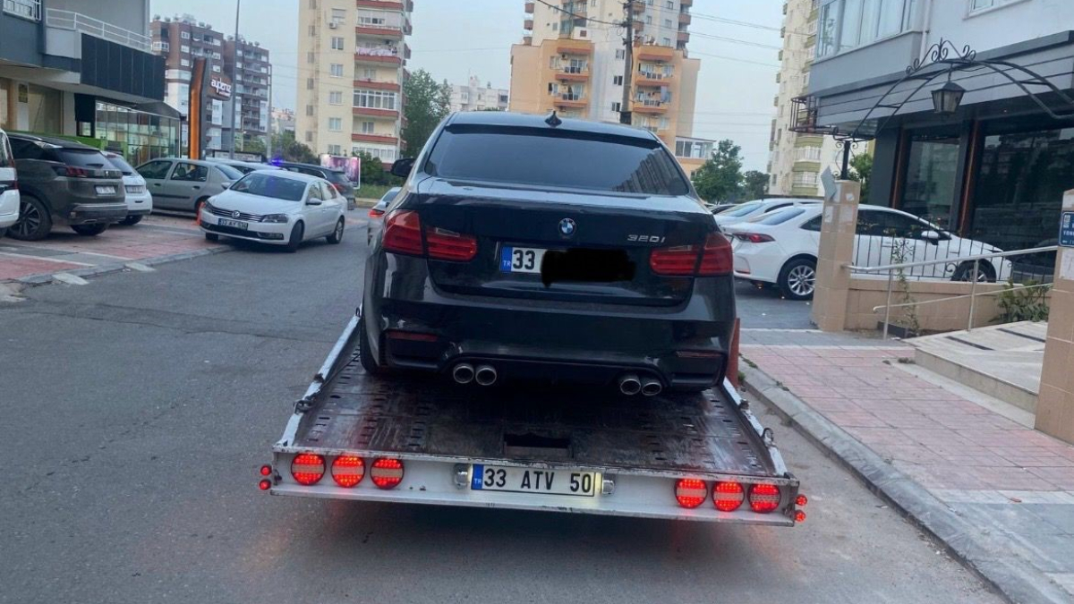 Mersin'de drift atan sürücüye 50 bin TL ceza kesildi