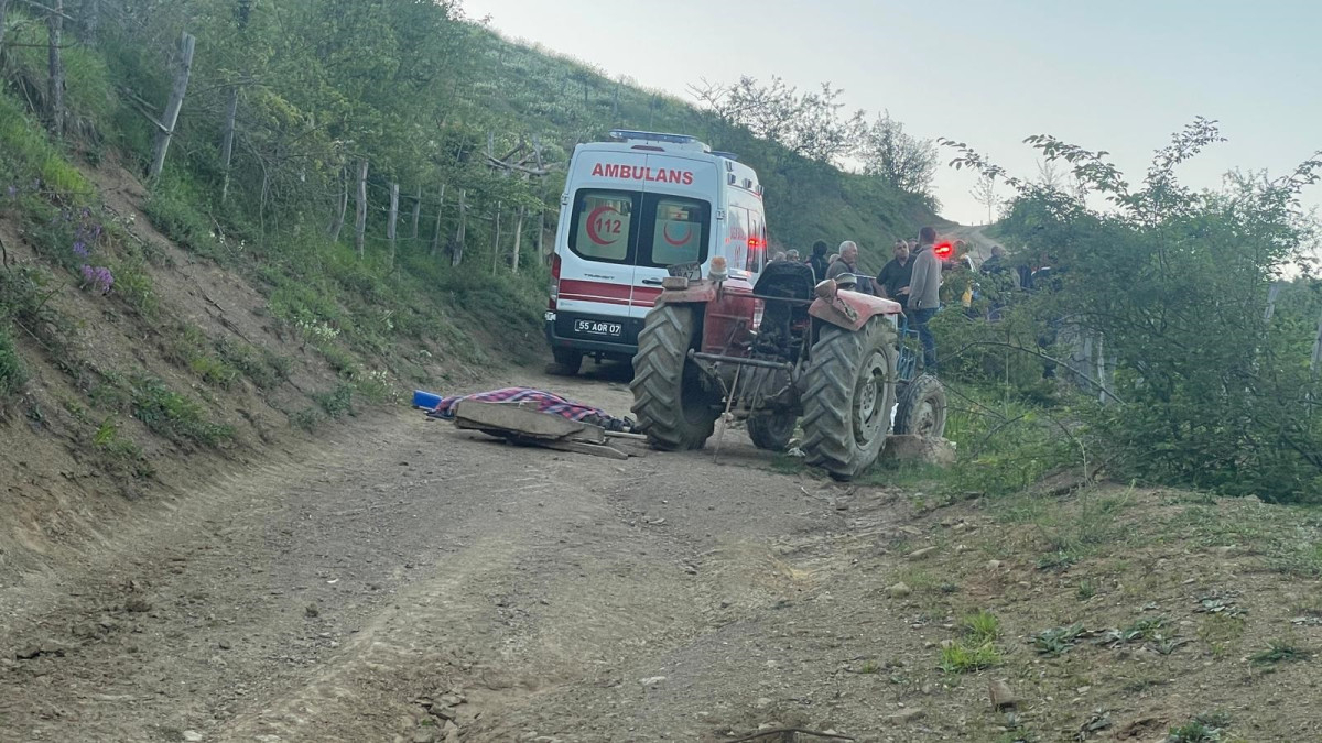 Samsun’da devrilen traktörün sürücüsü öldü