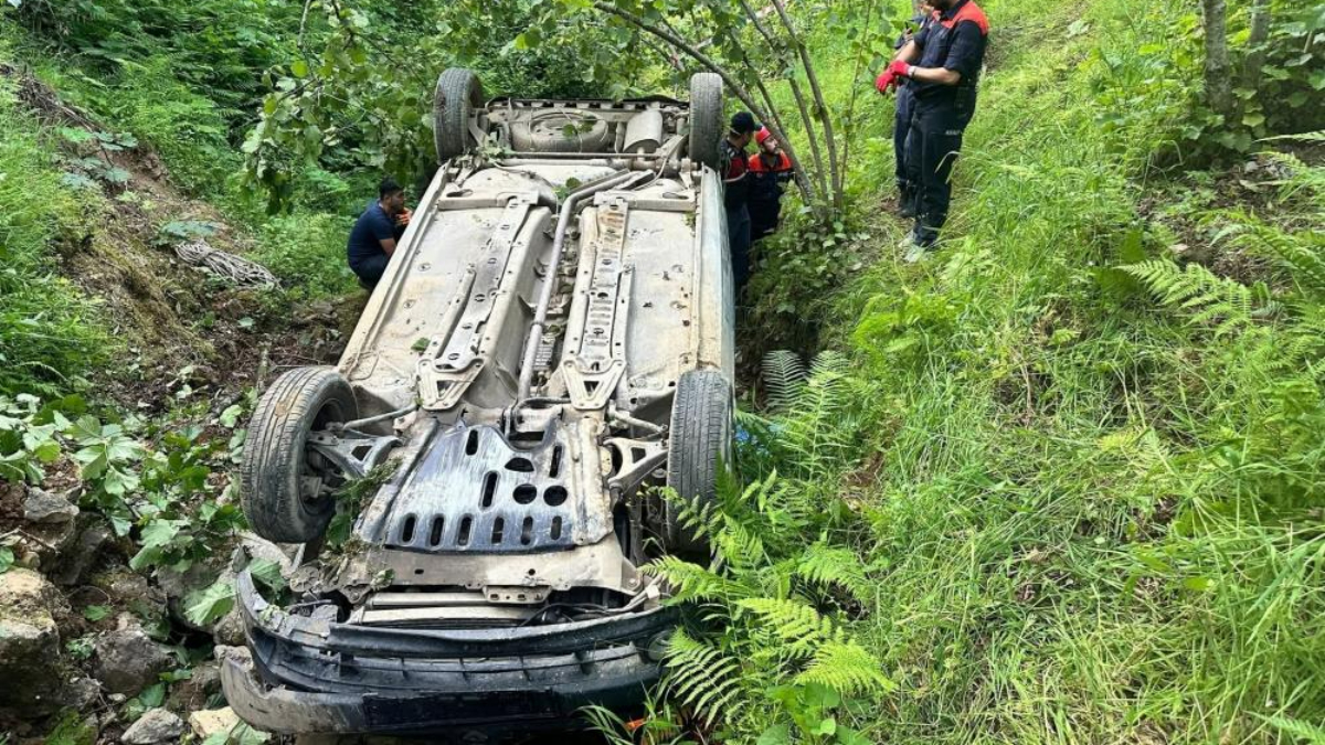 Giresun’da yol dışına savrulan otomobilin sürücüsü öldü