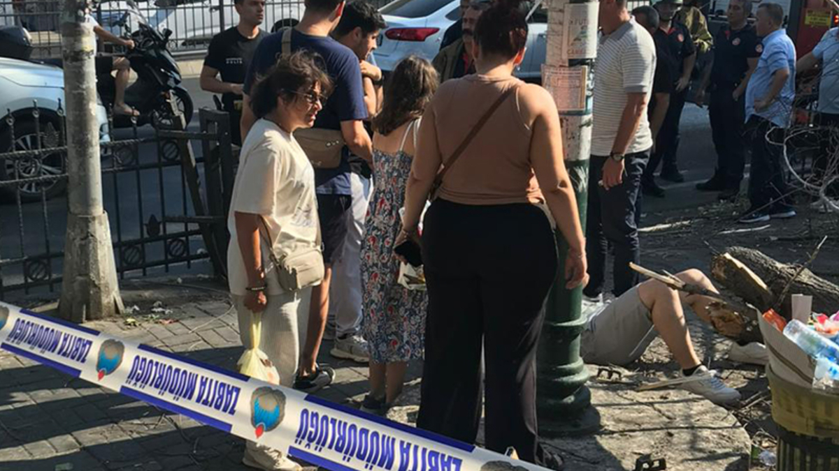 İstanbul Beşiktaş’ta üzerlerine ağaç devrilen gençler yaralandı