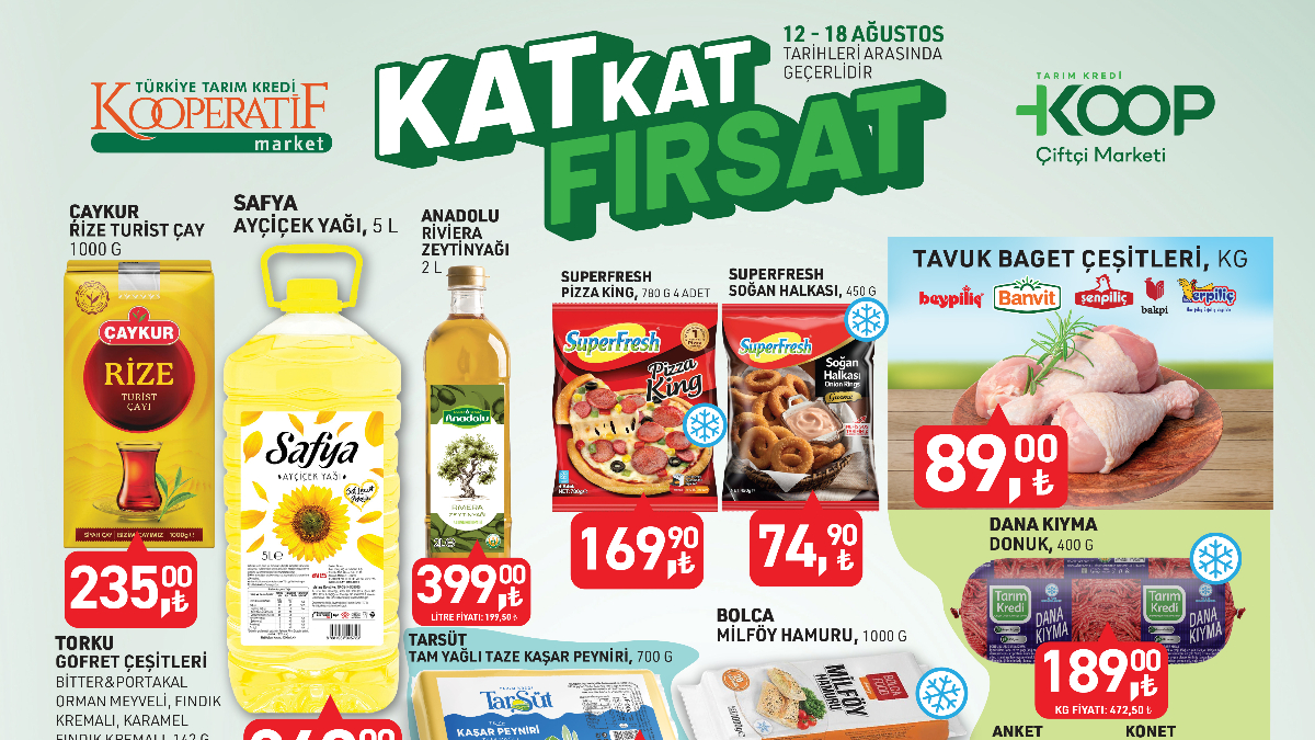 Tarım Kredi'de 12-18 Ağustos 2025: Koşan sepeti doldurur! Ayçiçek yağı, kıyma, tavuk, sucuk...