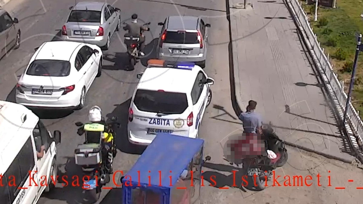 Kırıkkale'de uyanık kurye polisten kaçtı: Diğer motosikletlinin faturası ağır oldu