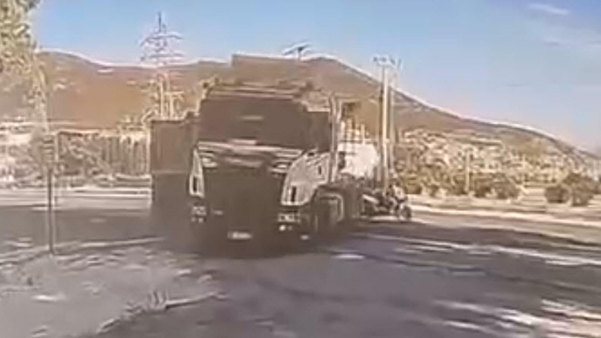 Muğla'da tır sürücüsünün dikkati kazayı önledi