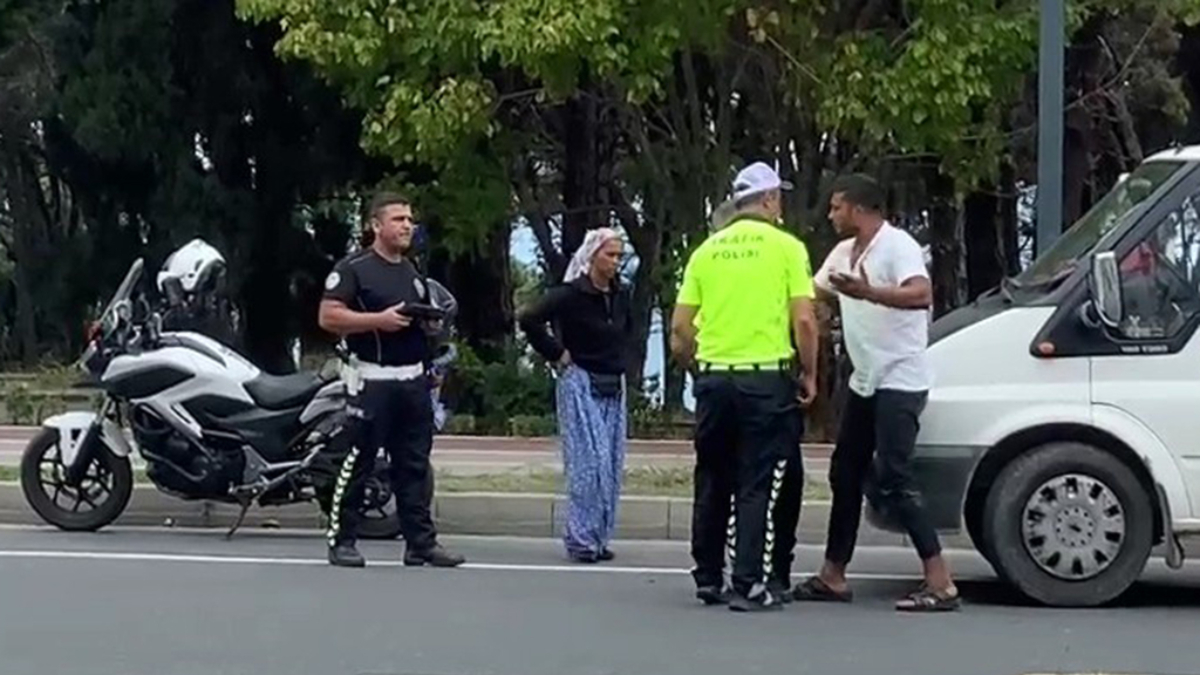 Ordu'da emniyet kemerini takmayan sürücü polise zor anlar yaşattı