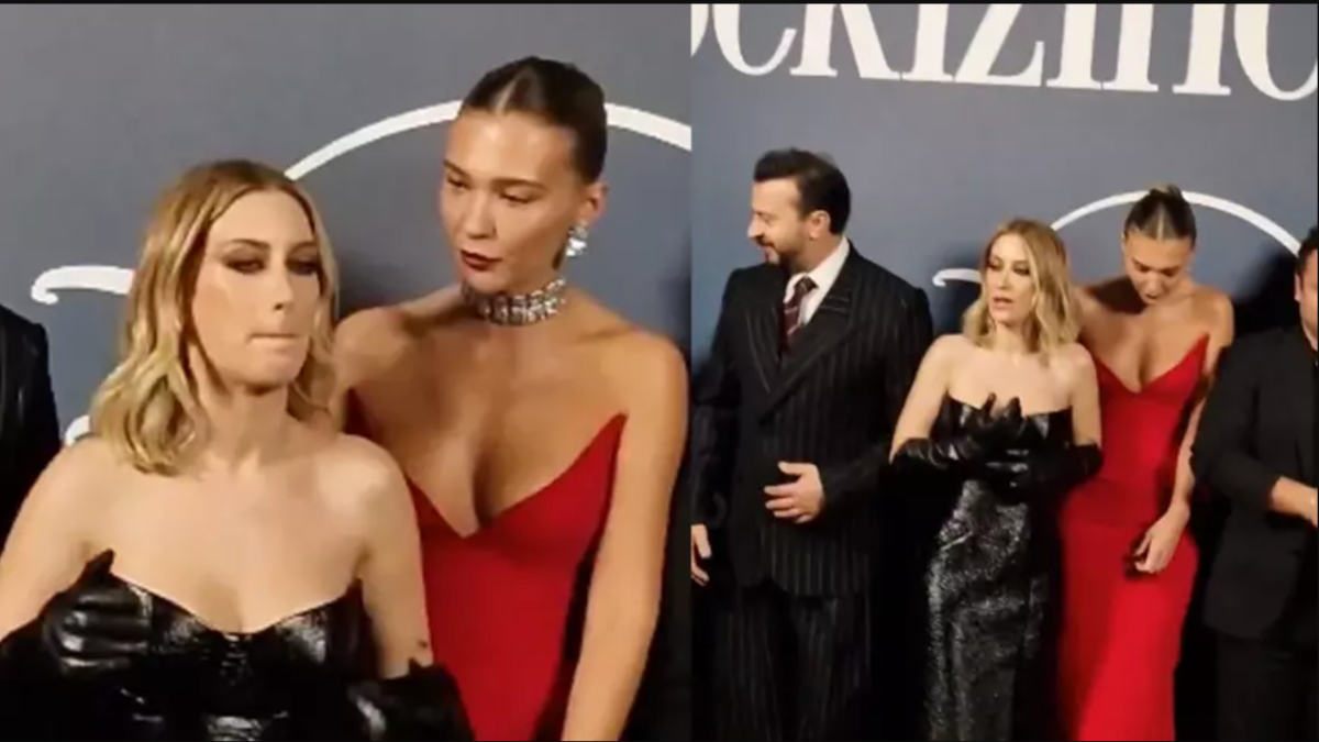 Hazal Kaya ve Melisa Döngel galada yer krizi yaşadı! O anlar sosyal medyada gündem oldu