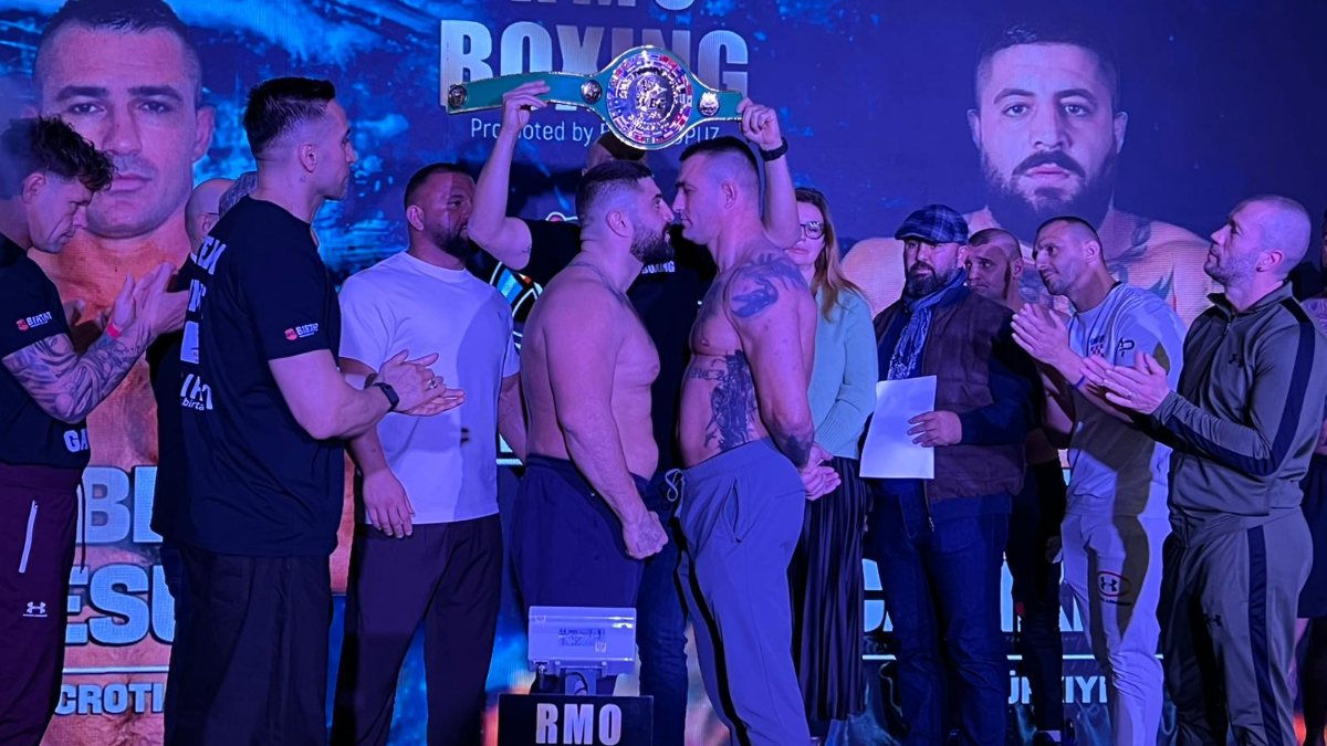 Umut Camkıran ve Hırvat nakavt makinesi Pesut tartıda yüz yüze geldi