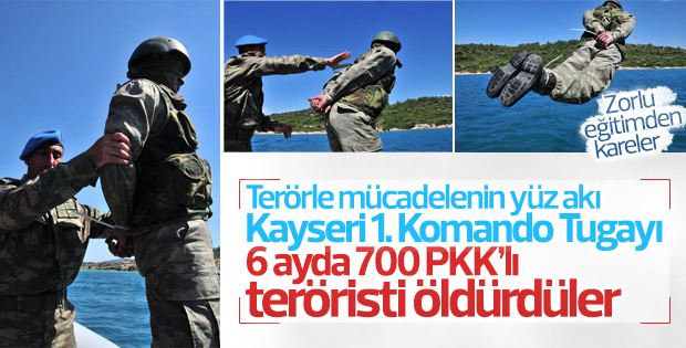 Terörle mücadelenin merkezi Kayseri 1. Komando Tugayı