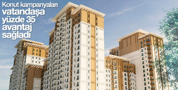 Kampanyalar konutta yüzde 35 avantaj sağladı