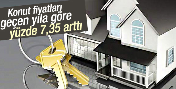 Konut fiyatları geçen yıla göre yüzde 7,35 arttı