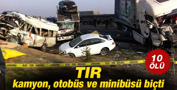 Konya'da kaza: 10 ölü VİDEO