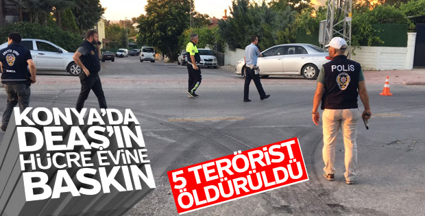 Konya'da DEAŞ'ın hücre evine baskın