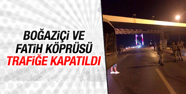 Boğaziçi ve FSM köprüleri trafiğe kapatıldı