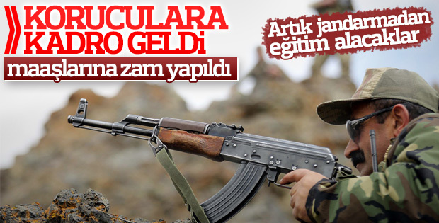 Korucular artık kadrolu