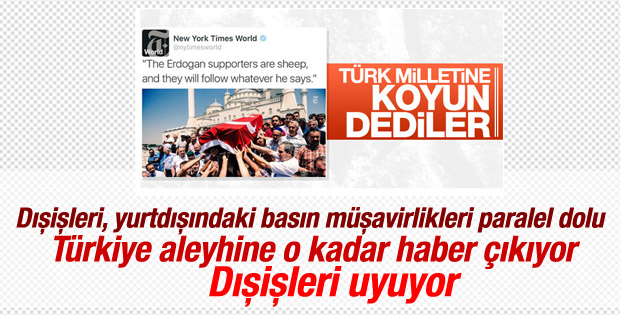 Dışişleri Türkiye aleyhinde çıkan haberlere sessiz