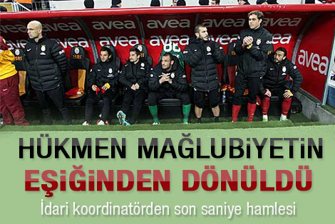 Galatasaray az kalsın hükmen yeniliyordu