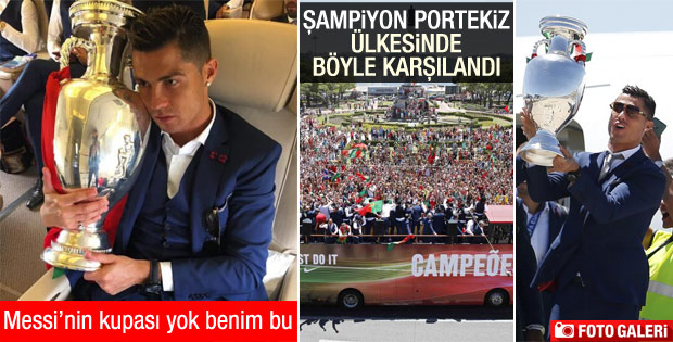 Şampiyon Portekiz ülkesinde böyle karşılandı