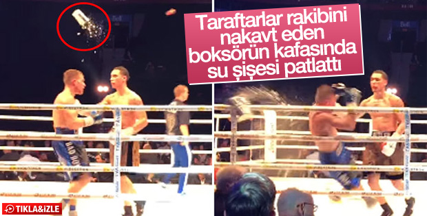 Rakibini nakavt etti kafaya su şişesi yedi