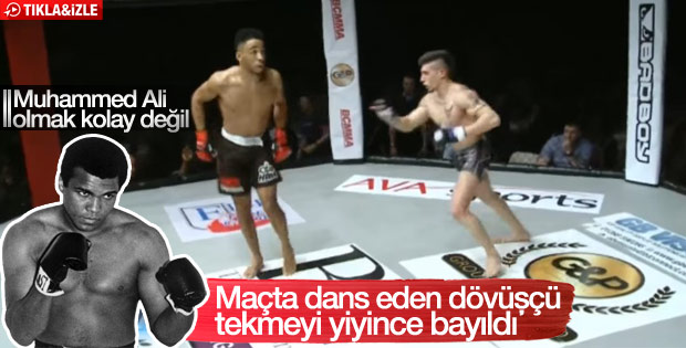 Maçta dans eden dövüşçü tekmeyi yiyince bayıldı - İZLE