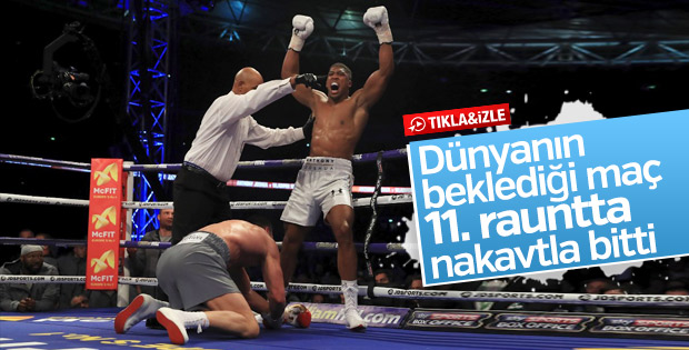 Anthony Joshua Wladimir Klitschko'yu nakavt etti - İZLE