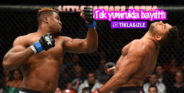 Ngannou, Alistair Overeem'ı ilk rauntta nakavt etti - İZLE