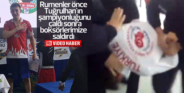 Rumen güvenlik görevlileri boksörlerimize saldırdı