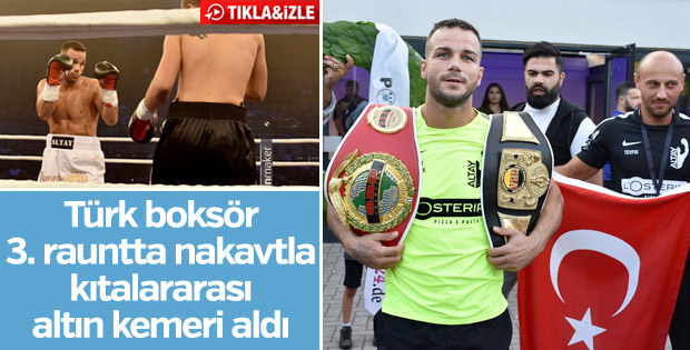 Türk boksör Şükrü Altay kıtalararası altın kemeri kazandı