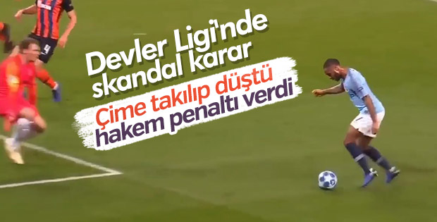 Manchester City-Shakhtar maçında skandal hakem hatası