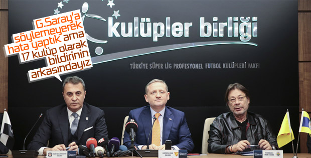 Orman'dan G.Saray'a: Bildirinin arkasındayız