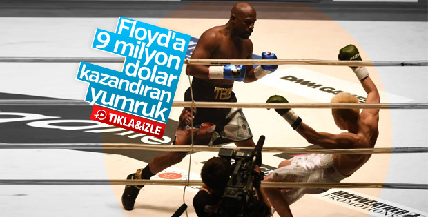 Floyd Mayweather kickboks dövüşçüsünü mağlup etti