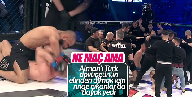 Türk sporcu Ömer Solmaz, Alman rakibini nakavt etti