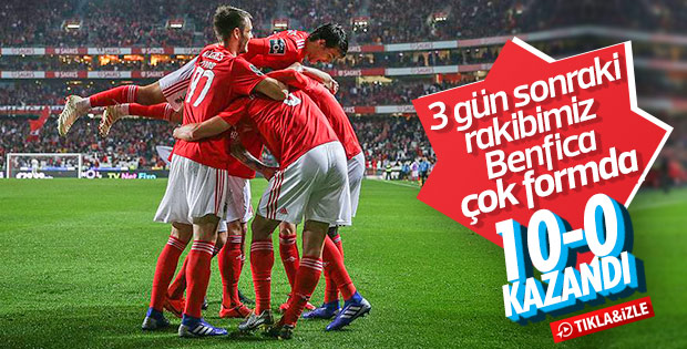 Benfica rakibini 10-0 yendi