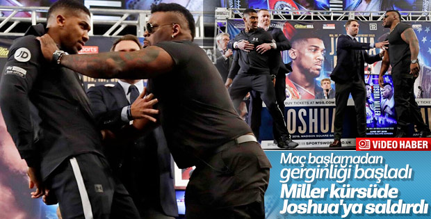 Anthony Joshua ile Jarrel Miller arasındaki gerginlik