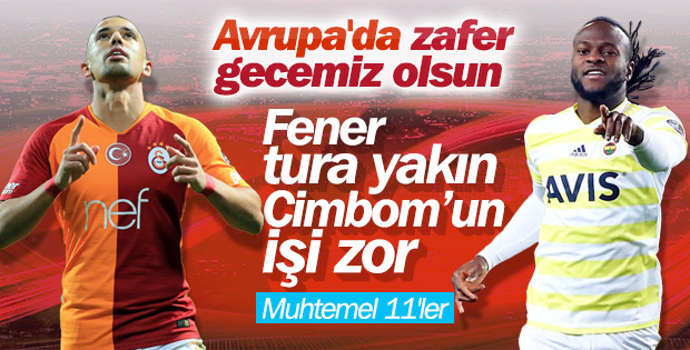 Fenerbahçe ve Galatasaray'ın muhtemel 11'leri