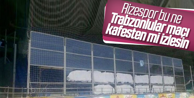 Trabzonspor için hazırlanan deplasman tribünü