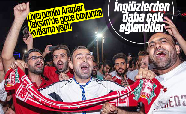 Liverpoollu taraftarların Taksim’de kupa coşkusu
