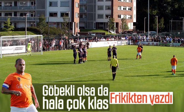 Sneijder frikikten nefis gol attı