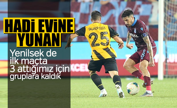 Trabzonspor AEK'ya yenilse de gruplara kaldı