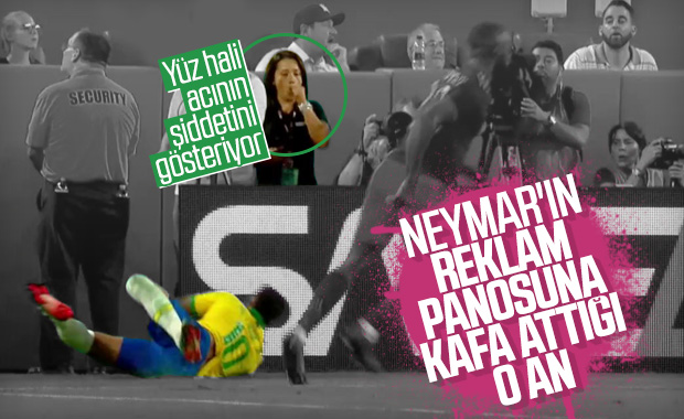 Neymar reklam panosuna kafasını çarptı