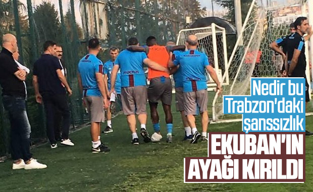 Trabzonspor'da Ekuban sakatlandı