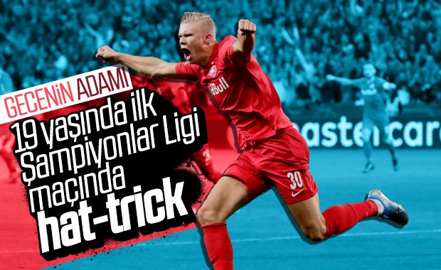 19'luk Haland ilk maçında 3 gol attı