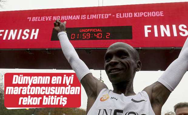 Eliud Kipchoge'den maratonda dünya rekoru