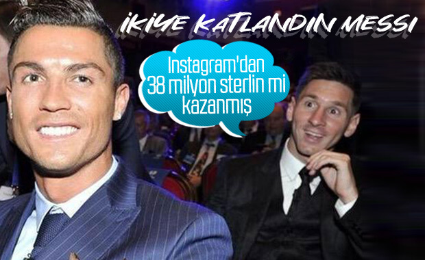 Instagram'da Ronaldo Messi'den çok kazandı