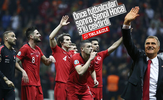 Şenol Güneş üçlü çektirdi