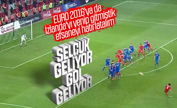 Selçuk İnan'ın İzlanda'ya attığı frikik golü